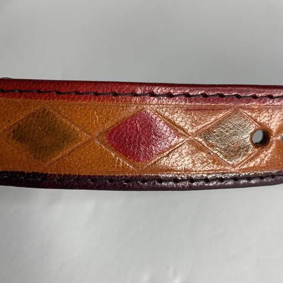 Small Genuine Leather Painted/Stained Diamond Patte… - Picture 7 of 11